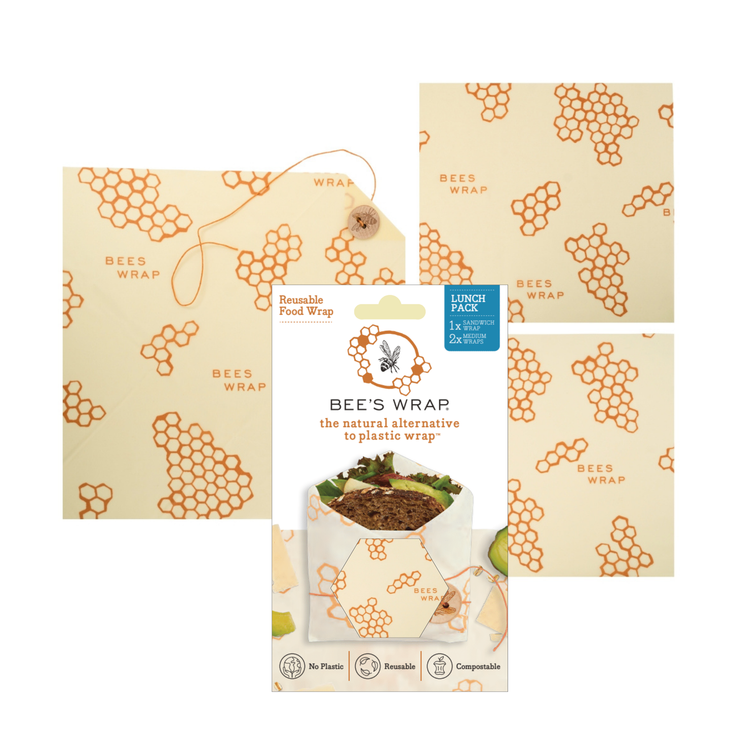 Bee's Wrap Lunch Pack (3 Pack)
