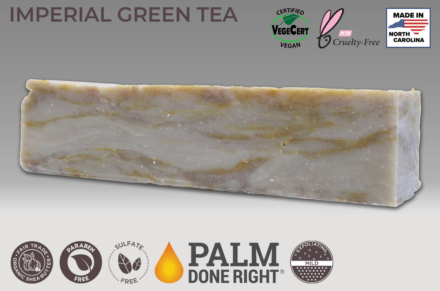 Imperial Green Tea Soap: Cut into 10-4.5 oz- 1" bars