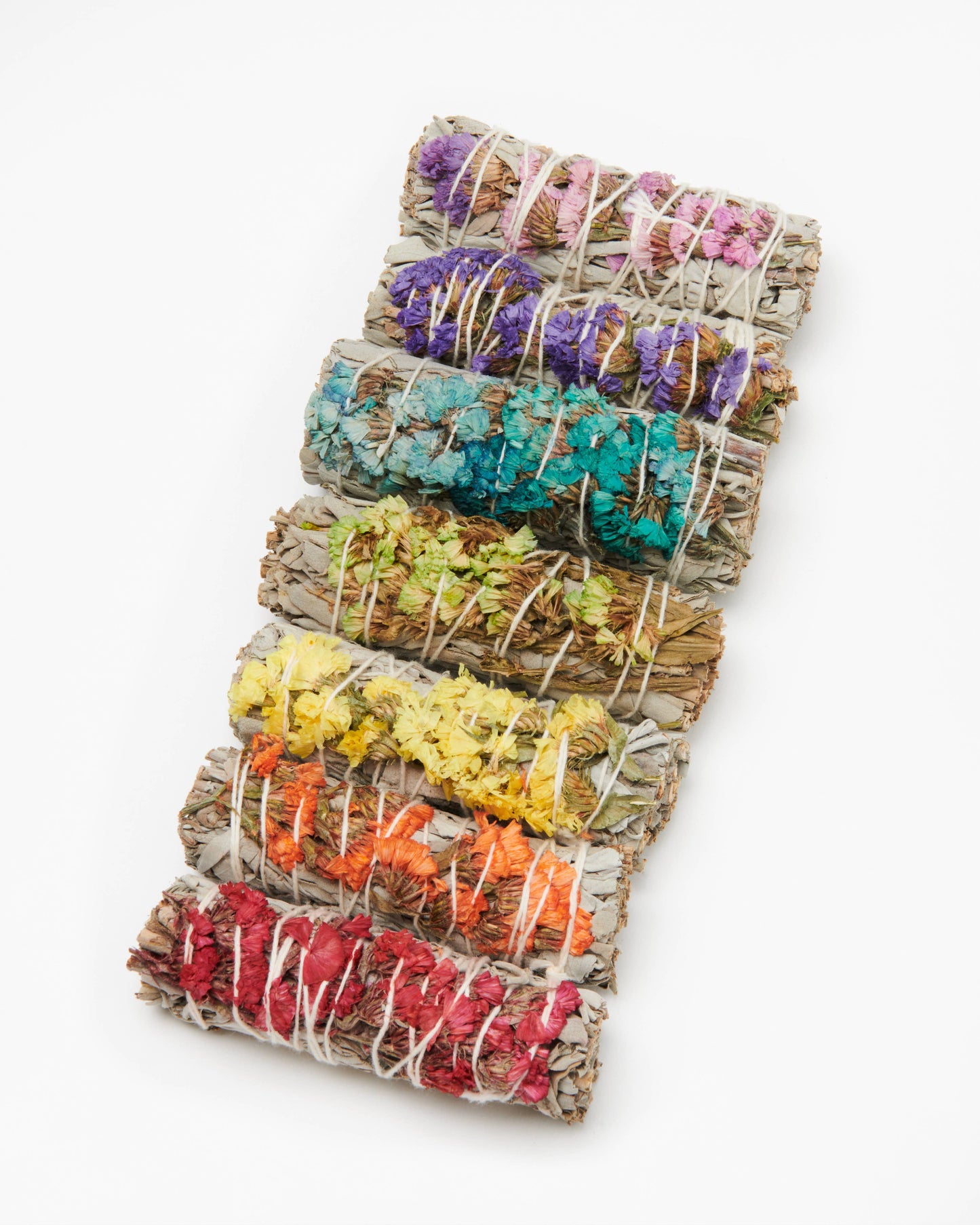 Chakra Sage Bundle Gift Pack - 7 Rainbow Smudge Sticks: Pack of 7